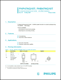 PHB47NQ10T Datasheet