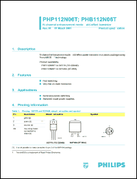 PHB112N06T Datasheet