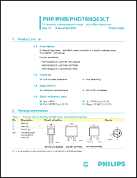 PHB78NQ03LT Datasheet
