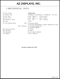 AGM1616B-FEFBS-T Datasheet