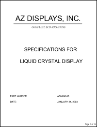 AGM6424B-C-YBS-T Datasheet
