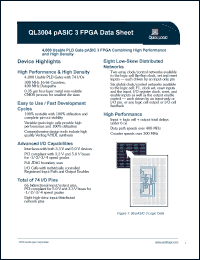 QL3004-4PF100I Datasheet
