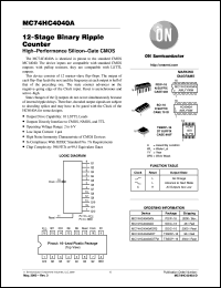 MC74HC4040ADTEL Datasheet