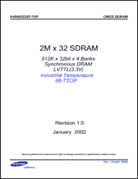 K4S643232F-TC60 Datasheet