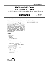 HM514400BLZ-6 Datasheet