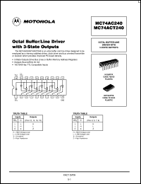 MC74AC240DTEL Datasheet