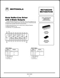 MC74AC245MEL Datasheet