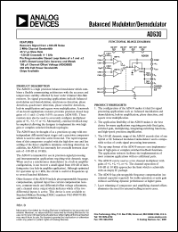 AD630SE/883B Datasheet