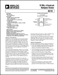 AD734SQ/883B Datasheet