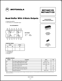 MC74ACT125DTR2 Datasheet