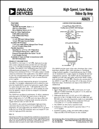 AD829SCHIPS Datasheet