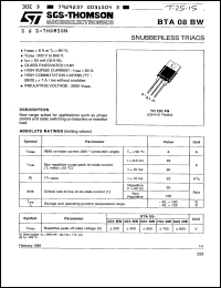 BTA08-400AW Datasheet