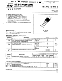 BTB08-600B Datasheet