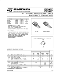 IRF840 Datasheet