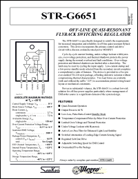 STR-G6651 Datasheet