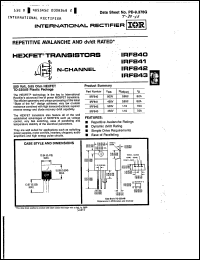 IRF842 Datasheet