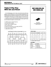 MC100EL30DWR2 Datasheet