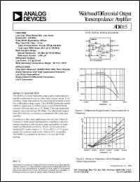 AD8015ACHIPS Datasheet