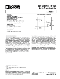 SSM2211CP-REEL Datasheet