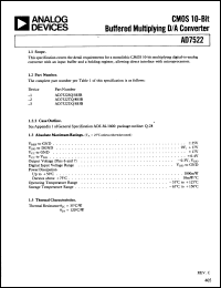 AD7522SQ/883 Datasheet