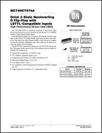 MC74HCT574ADWR2 Datasheet