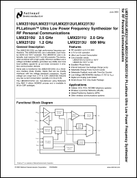 LMX2310USLDX Datasheet