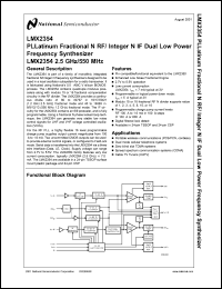 LMX2354SLDX Datasheet