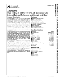 ADC12D040EVAL Datasheet