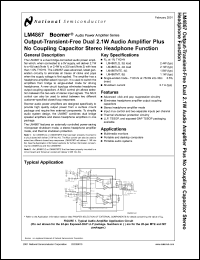 LM4867MTEX Datasheet