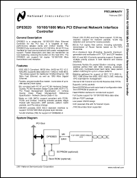 DP83820BVUW Datasheet