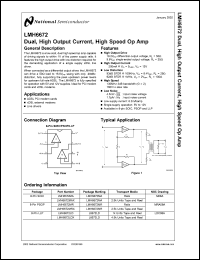 LMH6672MAX Datasheet