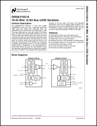 DS92LV1021AMSAX Datasheet
