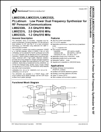 LMX2330ATM Datasheet