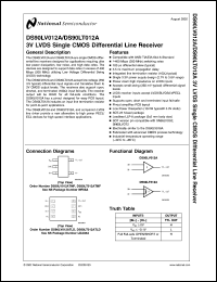 DS90LV012ATLDX Datasheet