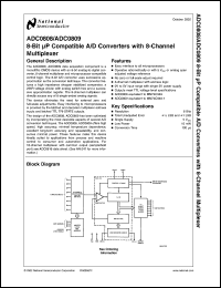 ADC0809CCVX Datasheet