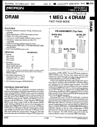 MT4C4001JTG-7IT Datasheet