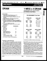 MT4C4001JZ-6IT Datasheet