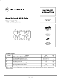 MC74ACT08DTEL Datasheet