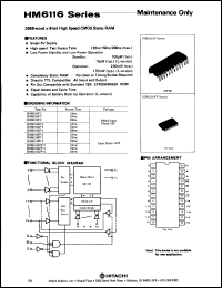 HM6116P-3 Datasheet