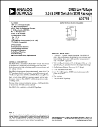 ADG742BKS Datasheet