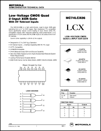 MC74LCX86DTR2 Datasheet