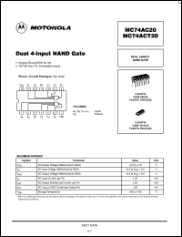 MC74ACT299DW Datasheet