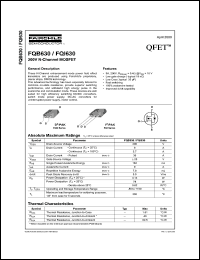 FQB630 Datasheet
