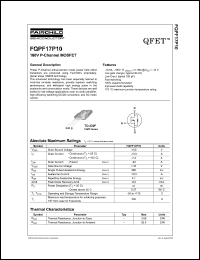 FQPF17N08L Datasheet