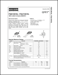 FQU13N06L Datasheet