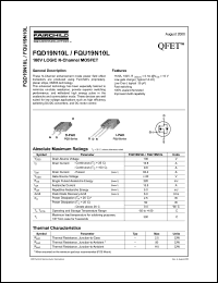 FQU19N10L Datasheet