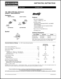HUF75617D3S Datasheet