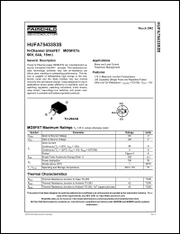 HUFA75433S3ST Datasheet