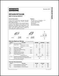 IRF640STR Datasheet