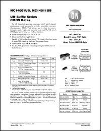 MC14001UBDR2 Datasheet